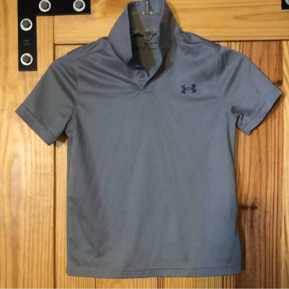 Boy’s Gray Under Armour Polo Shirt 👕